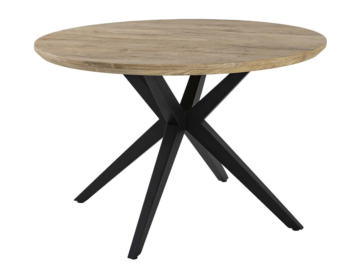 BOMBAY - Table de séjour ronde pied croix 