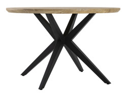 BOMBAY - Table de séjour ronde pied croix