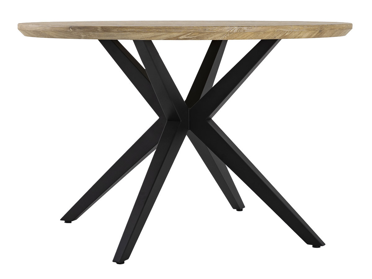 BOMBAY - Table de séjour ronde pied croix 
