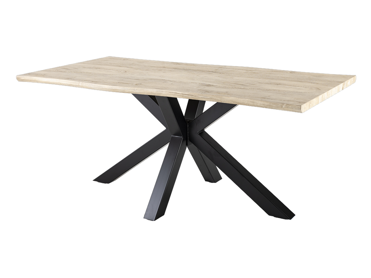 SANDAKAN - Table de séjour rectangulaire pied croix 